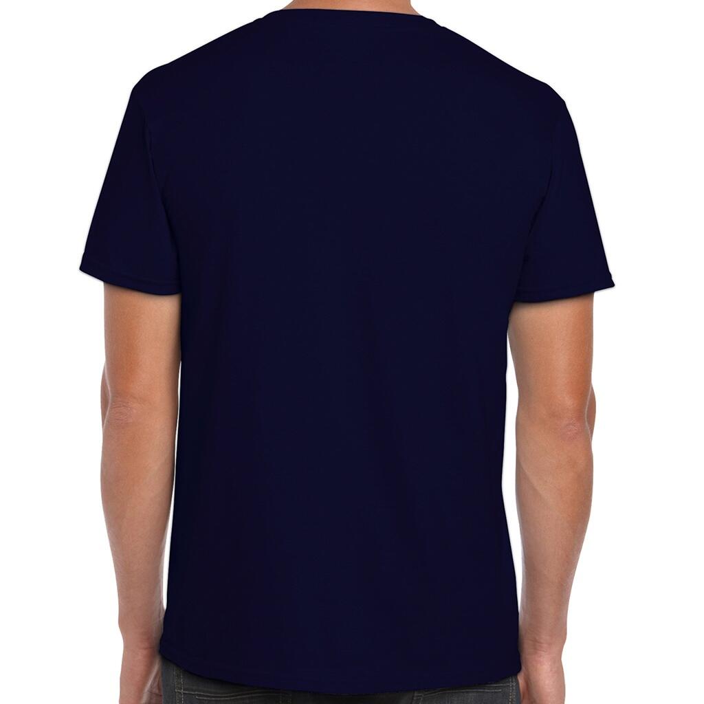 Maglietta A Maniche Corte Uomo Gildan Soft Style Blu Navy 3/3