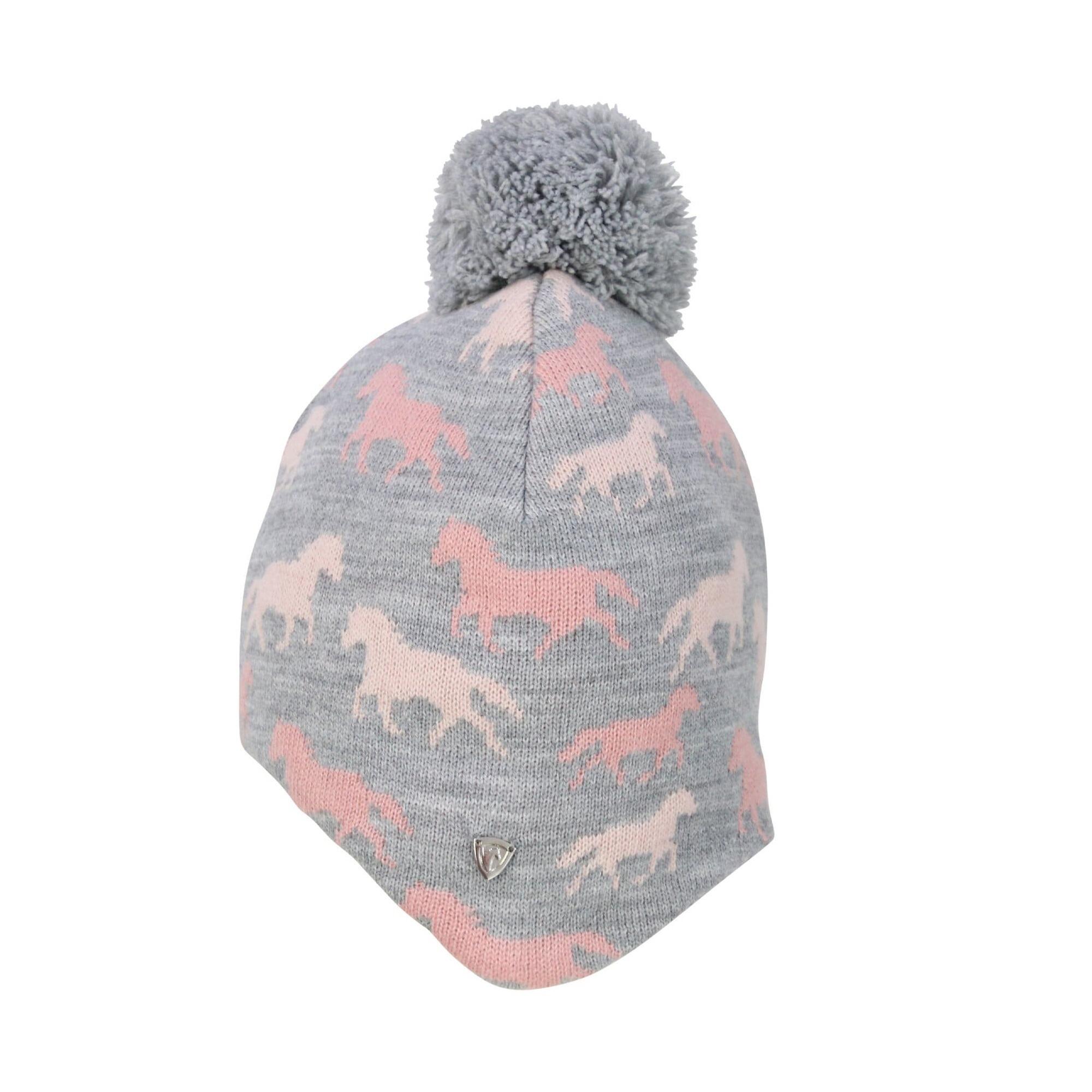 Childrens/Kids Flaine Hat (Grey/Pink) 2/4