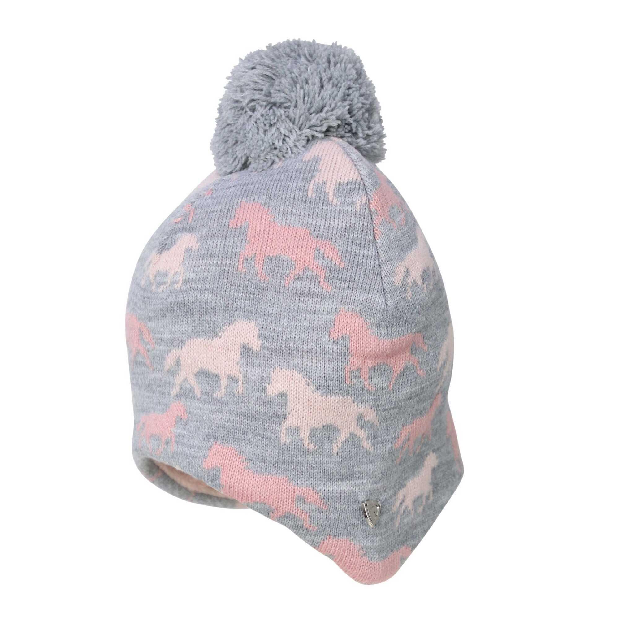 Childrens/Kids Flaine Hat (Grey/Pink) 3/4