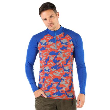 Asker Zip - Bluza z długim rękawem z wełny merino XL, Zielony
