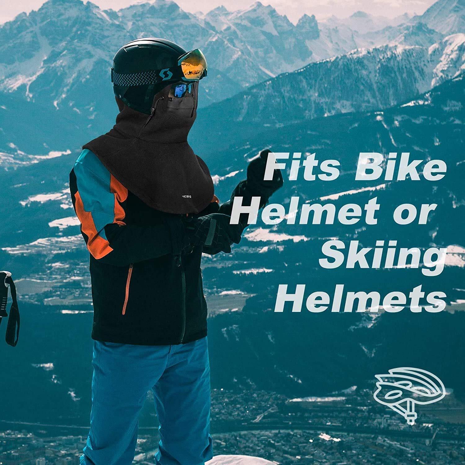 Cagoule Polaire à Capuchons Coupe-vent Thermique d'hiver Respirant