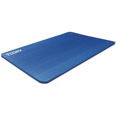 Fitness yogamat 100 x 61 x 1.5 cm - met ophangogen - blauw