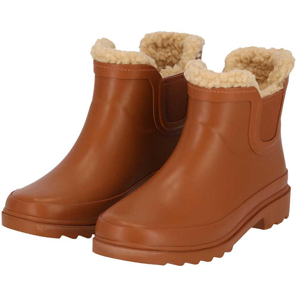 Xq Footwear - Bottes De Pluie Chelsea Enfants - Unisexe - Fausse Fourrure - Caoutchouc - Bottes D'Équitation - Marron - 27 - Decathlon