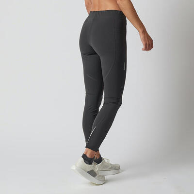 Lange Lauftights Damen. schwarz. mit Tasche