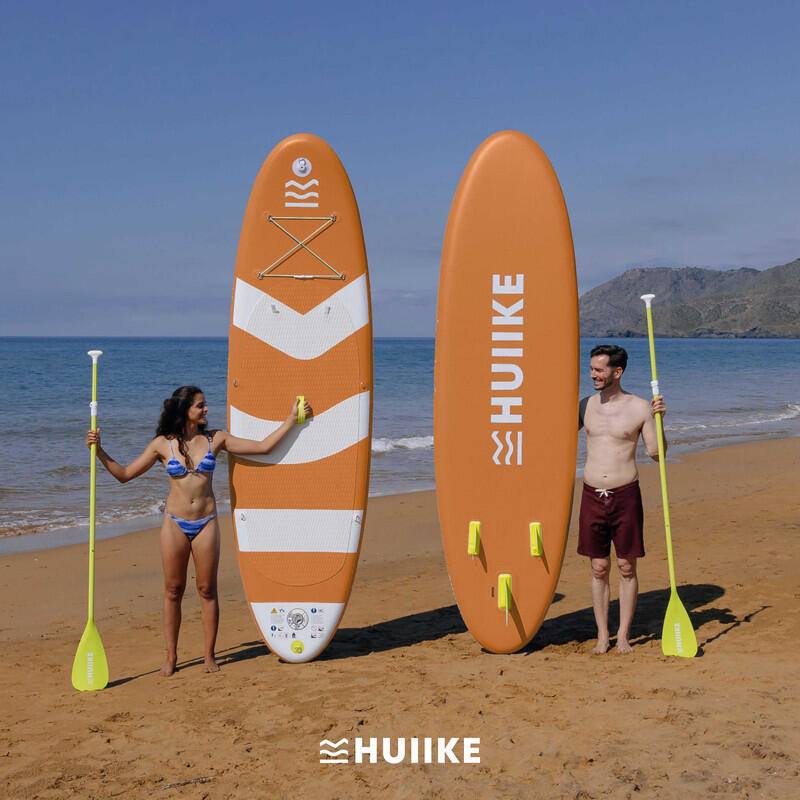 Paddle Gonflable Adulte Accessoires Premium, HUIIKE, Orange, Haute Stabilité