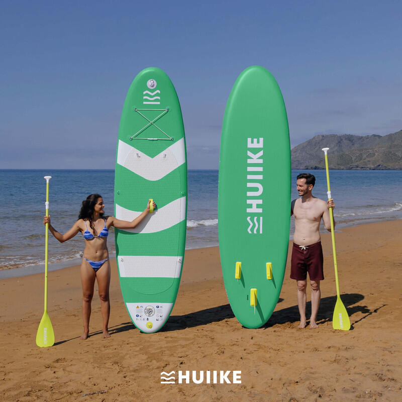 Placă SUP Gonflabilă 10’ Convertibilă în Caiac, până la 130 kg, Verde