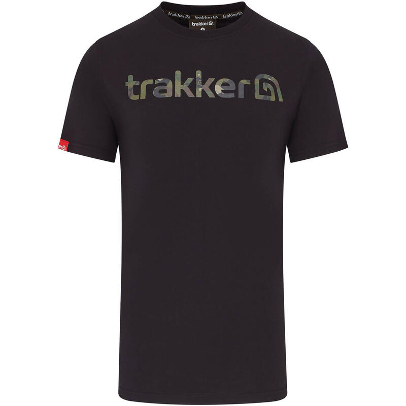 Koszulka Męska Wędkarska Trakker Cr Logo T-Shirt Black Camo