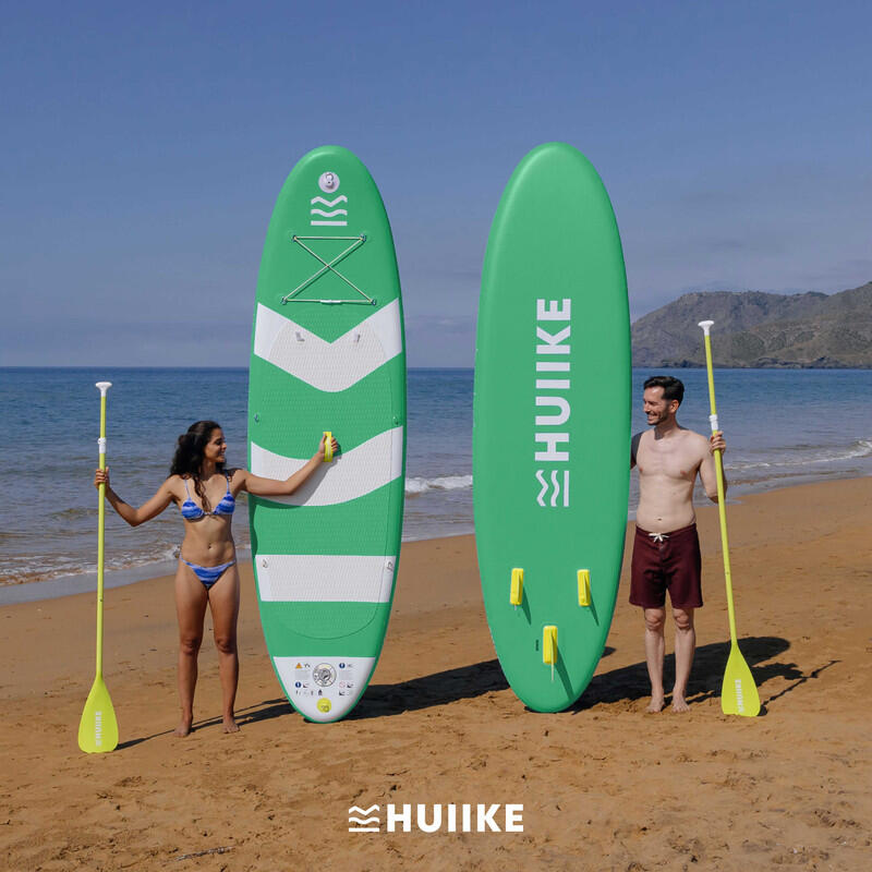 Paddle Gonflable Adulte Accessoires Premium, HUIIKE, Vert, Haute Stabilité