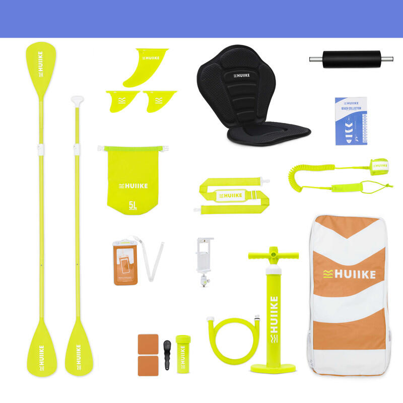 Paddle Gonflable Adulte Accessoires Premium, HUIIKE, Orange, Haute Stabilité