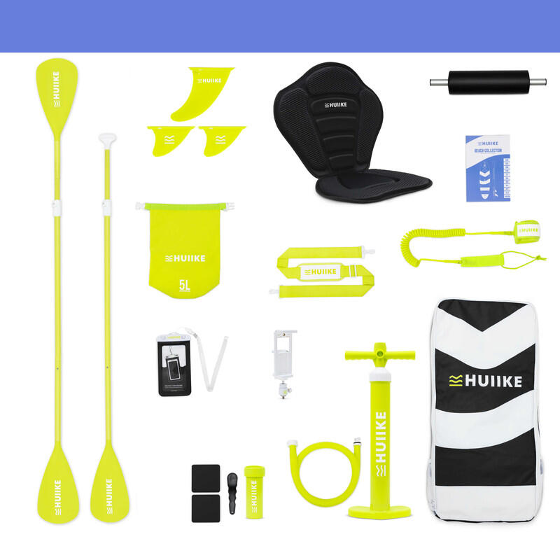 Tavola Sup Gonfiabile Adulti 10’ Convertibile in Kayak, fino a 130 kg, Nera 3/8