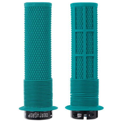 Paire de Grips DMR DeathGrip Thin Avec Flanges Bleu Tribe