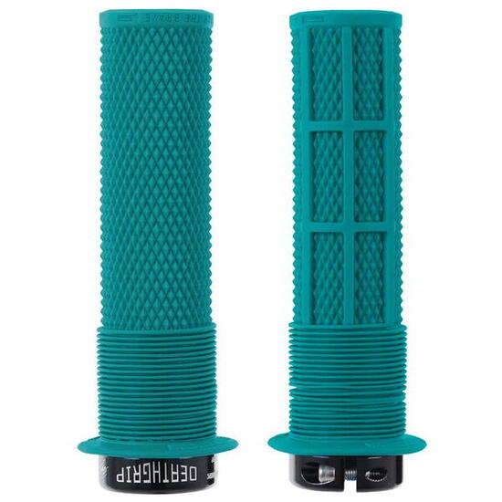 Paire de Grips DMR DeathGrip Thin Avec Flanges Bleu Tribe