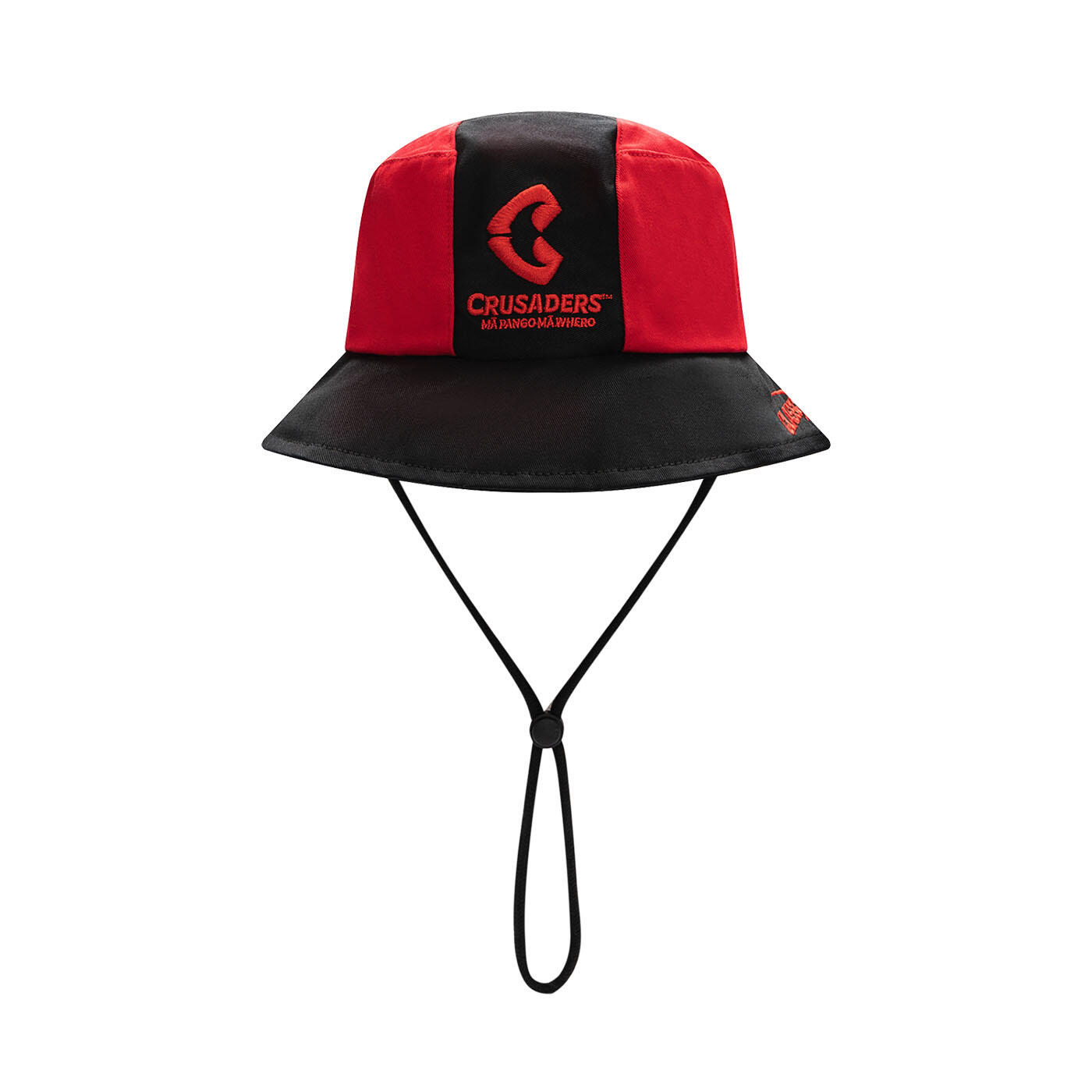 Chapéu bucket crusaders super rugby vermelho e preto