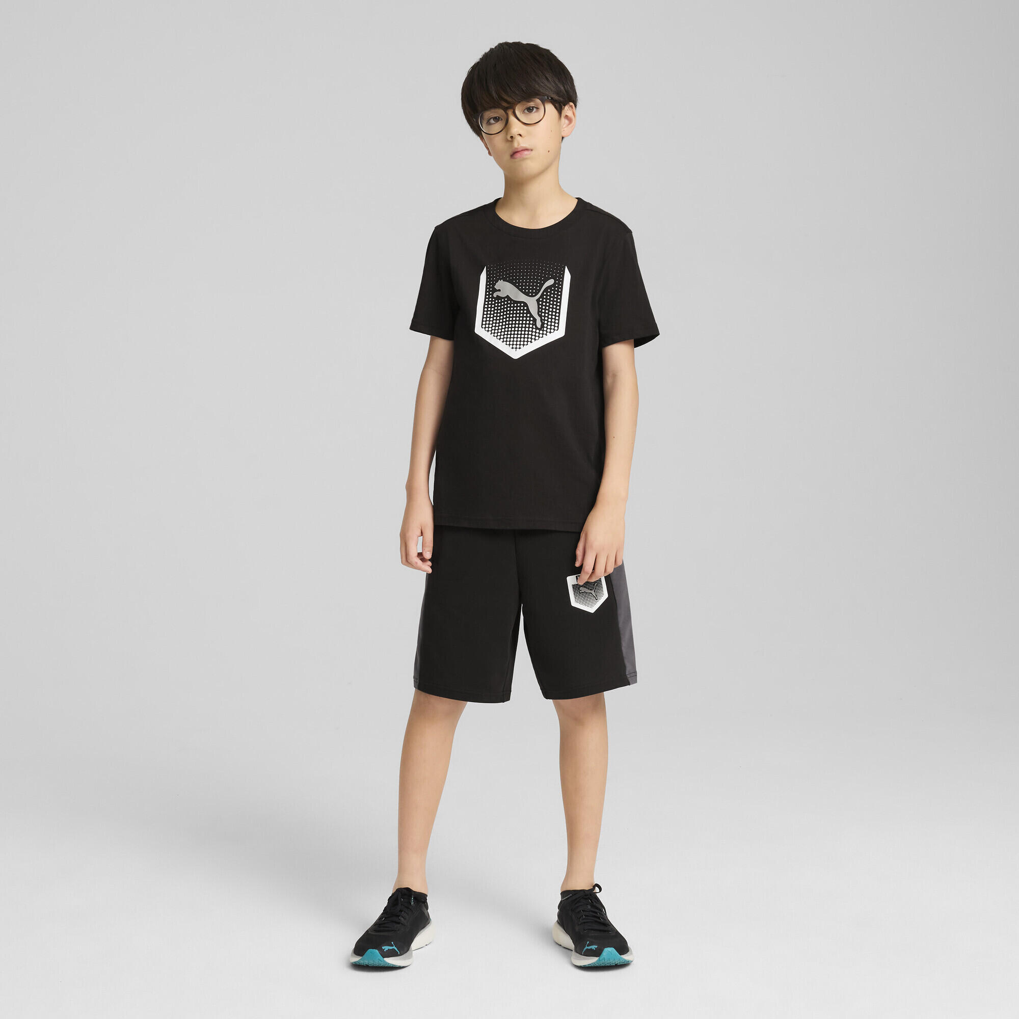 Calções corrida Infantil Active Sports Graphic Sweat-Shorts PUMA Black 5/7
