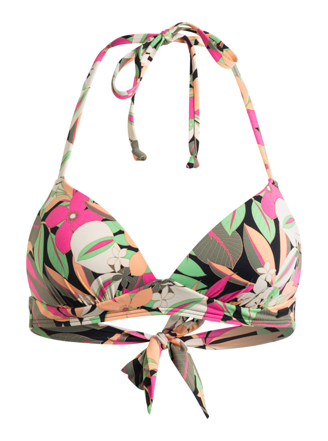 ROXY Bikinioberteil mit Neckholder PRINTED BEACH CLASSICS Schwarz Dames