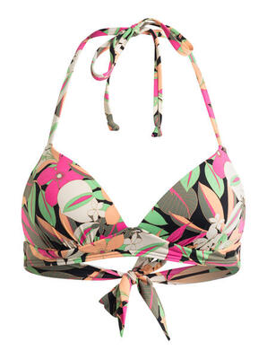Bikinioberteil mit neckholder printed beach classics schwarz dames