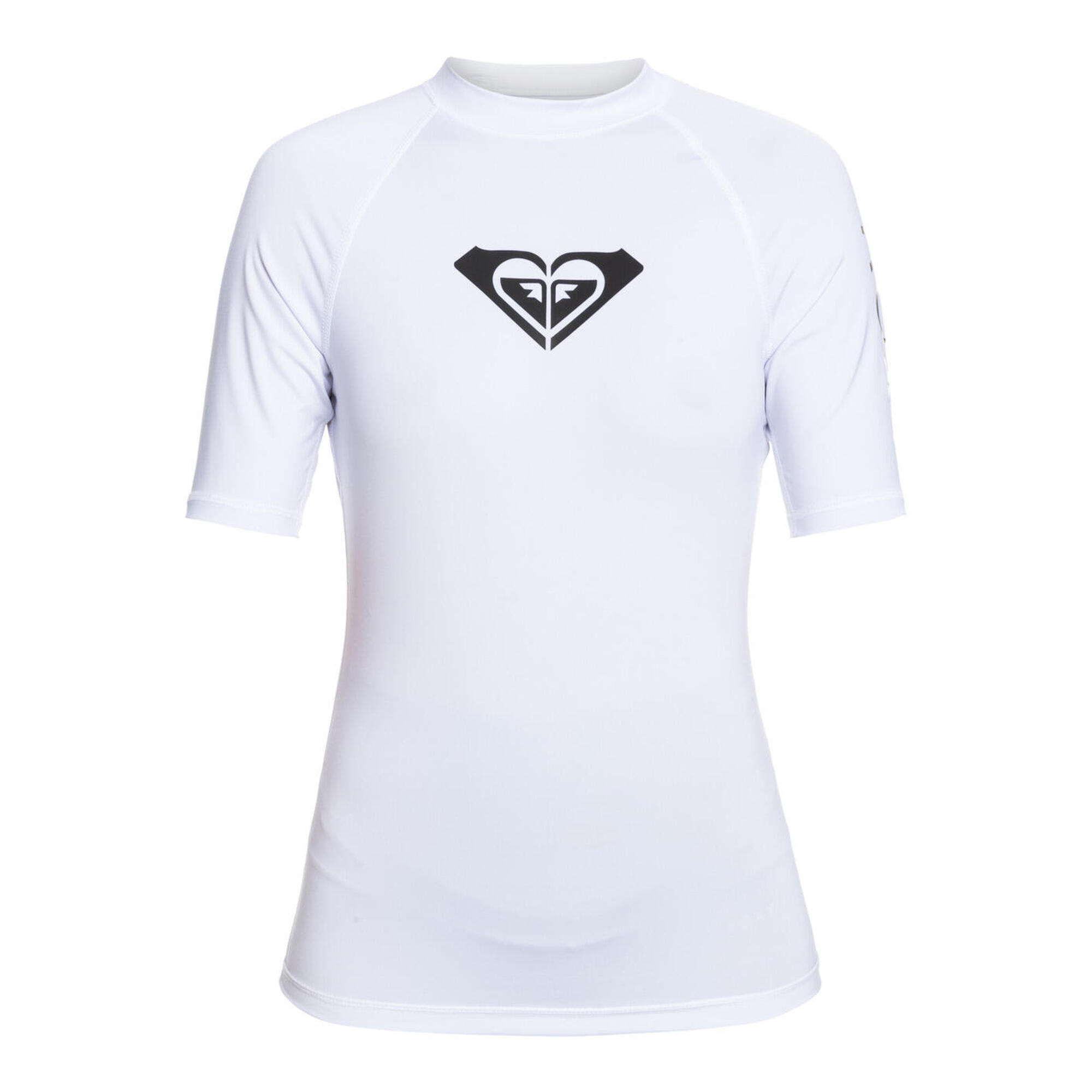 Roxy - Lycra Manches Courtes Whole Hearted Blanc Femme - Haut De Maillot De Bain - Blanc - 46 L/xl - Decathlon