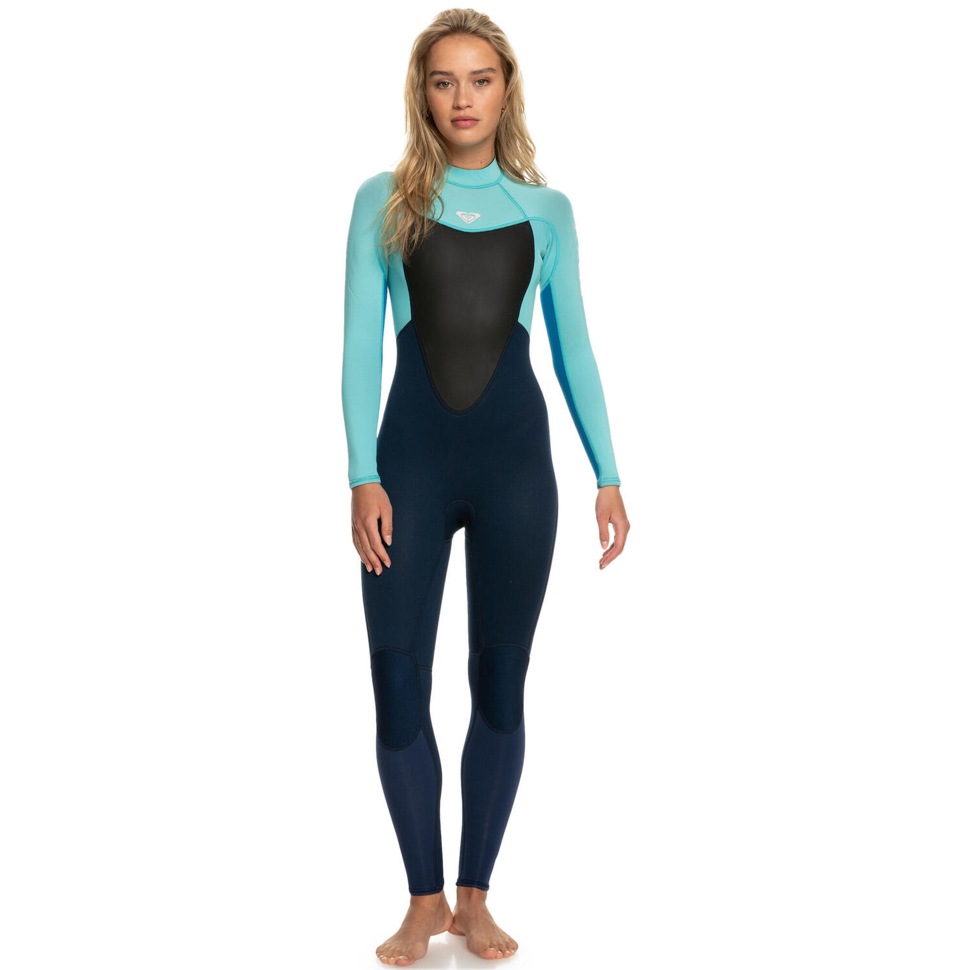 Roxy - Combinaison De Surf Back Zip 3/2mm Prologue Bleu Femme - Combinaison Néoprène - Bleu - 56 3xl - Decathlon