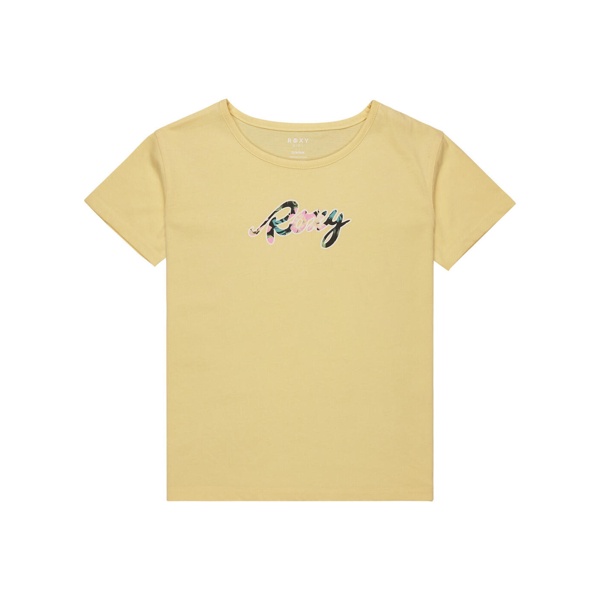 Roxy - T-shirt À Manches Courtes Day And Night Orange Fille - T-shirt Manches Courtes - Jaune - 10 À 12 Ans - Decathlon