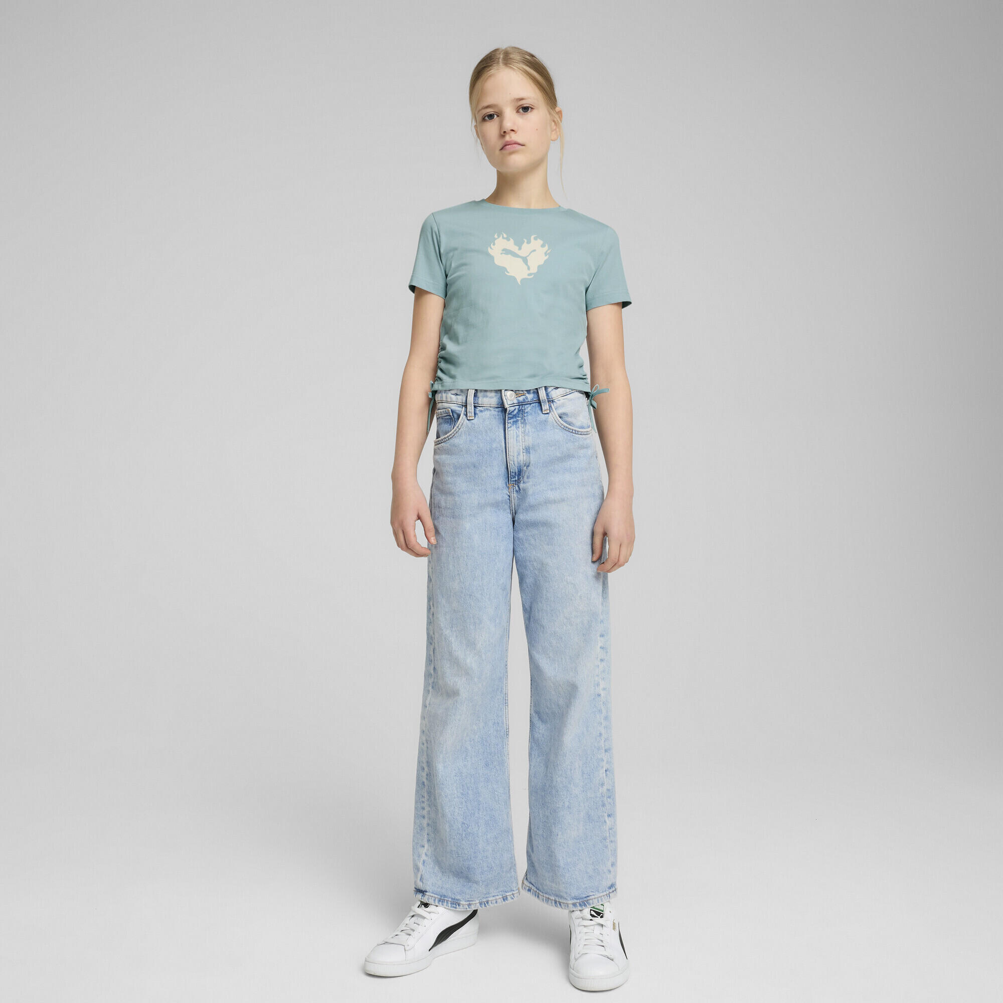 T-shirt noué FLAMING LOVE Enfant et Adolescent PUMA Modern Mint Green 5/7