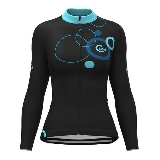 Maillot Hiver Manches Longues Femme ORDINO Galaxy Noir/Bleu