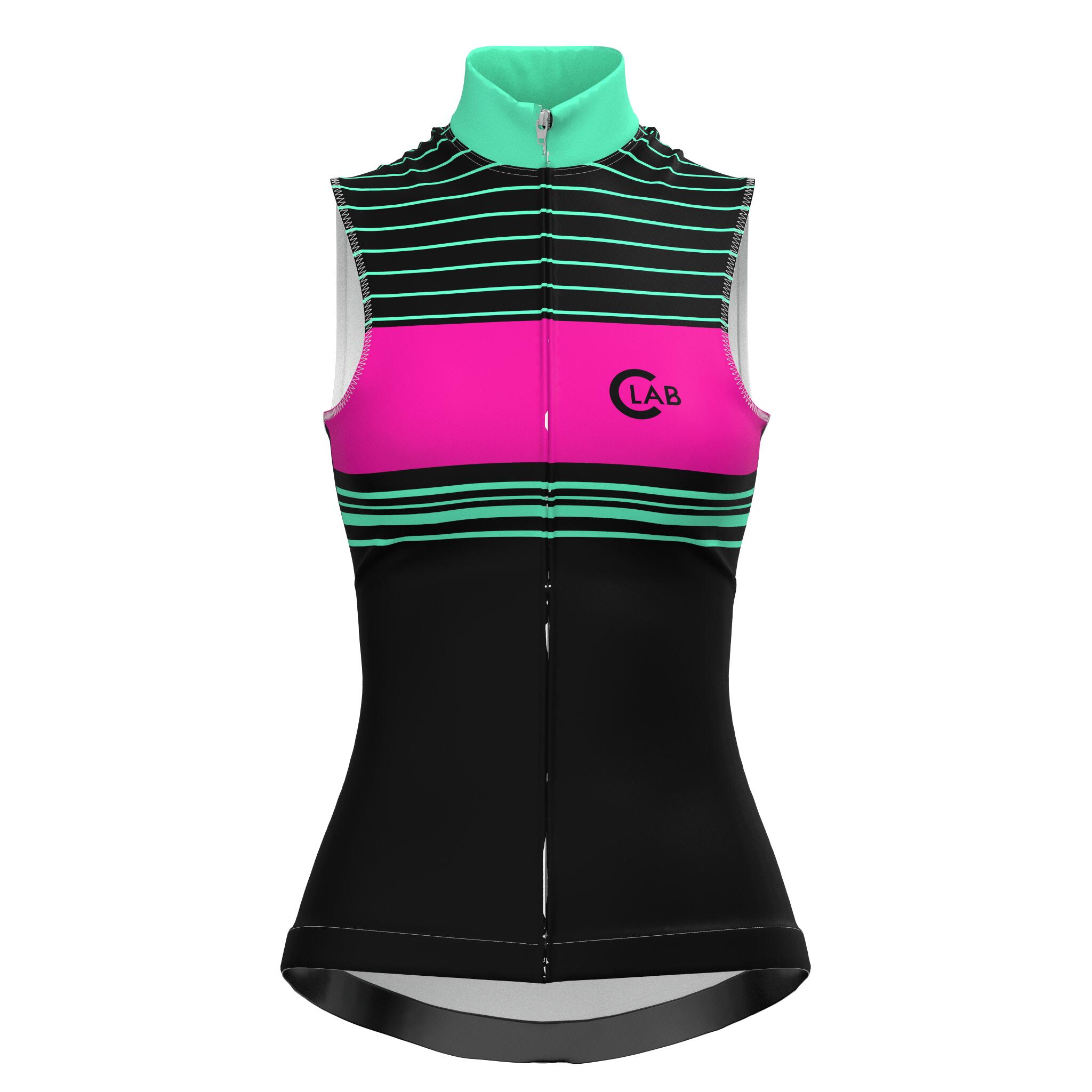 C-lab - Gilet De Cyclisme Femme Imperméable Coupe-vent Alps Contrast Noir - Coupe Vent - Noir - 52 2xl - Decathlon