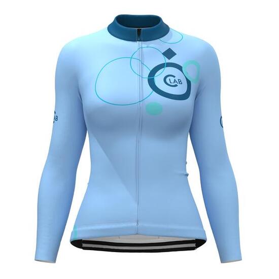 Maillot Hiver Manches Longues Femme ORDINO Galaxy Bleu Ciel