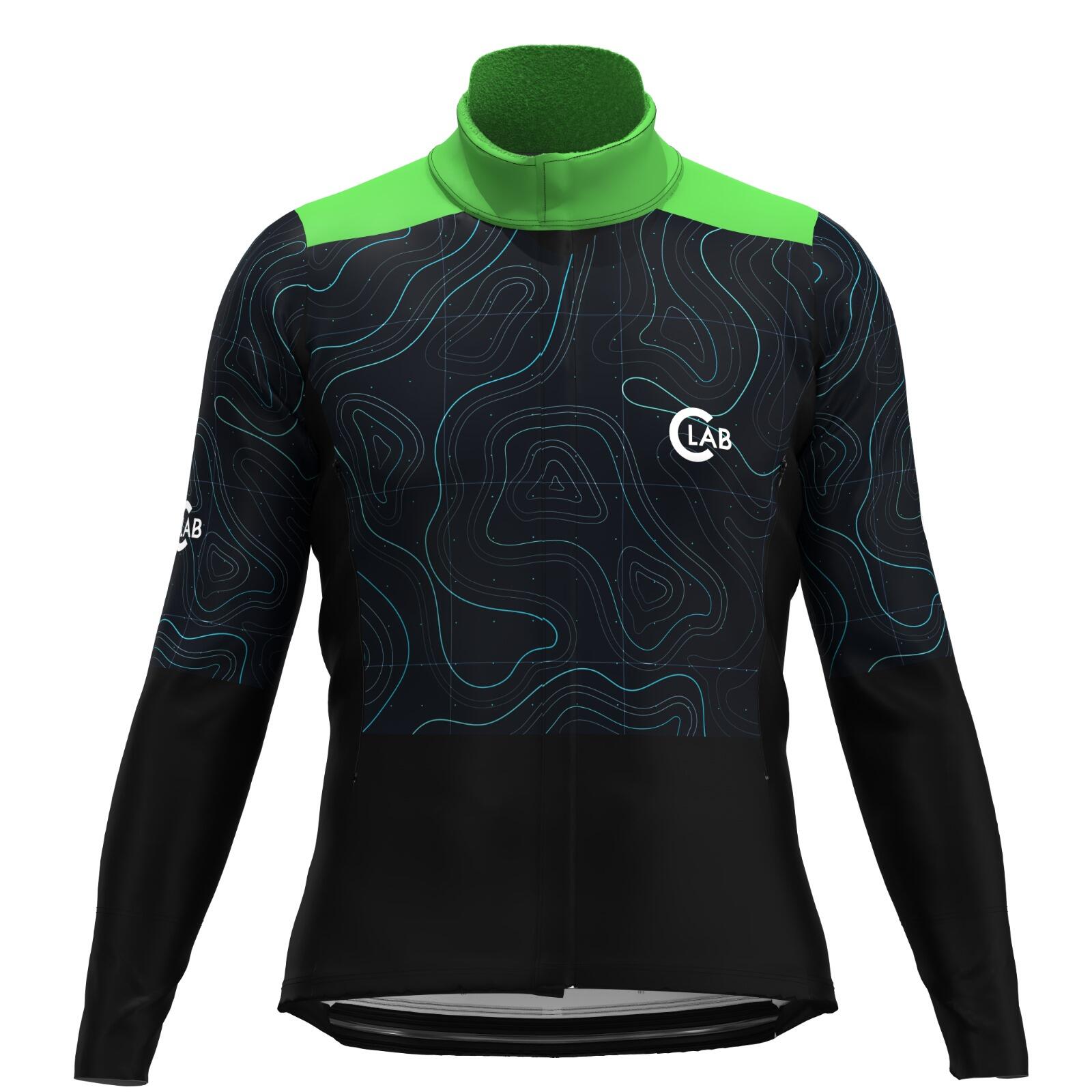 C-LAB PIRINEUS MAP WASSERDICHTE WINTERJACKE SCHWARZ/GRÜN