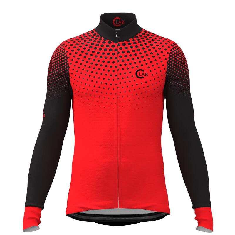 Zateplený cyklistický dres s dlouhým rukávem