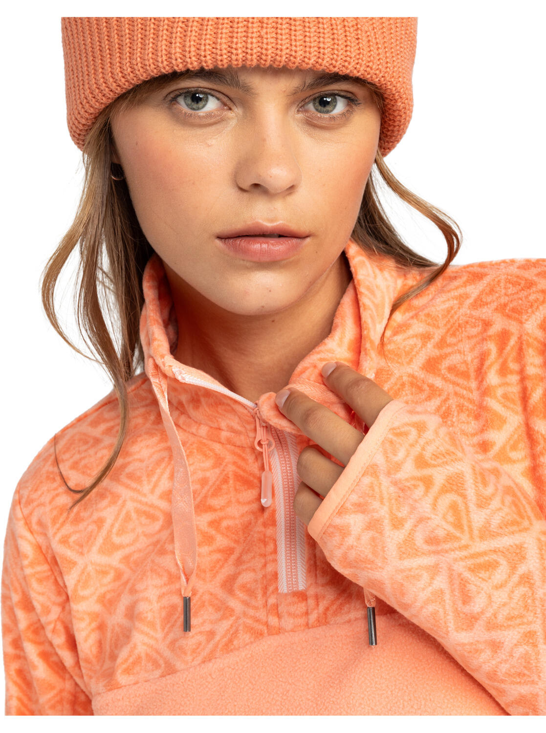 Polaire à demi-zip SAYNA Rose Femme 3/4