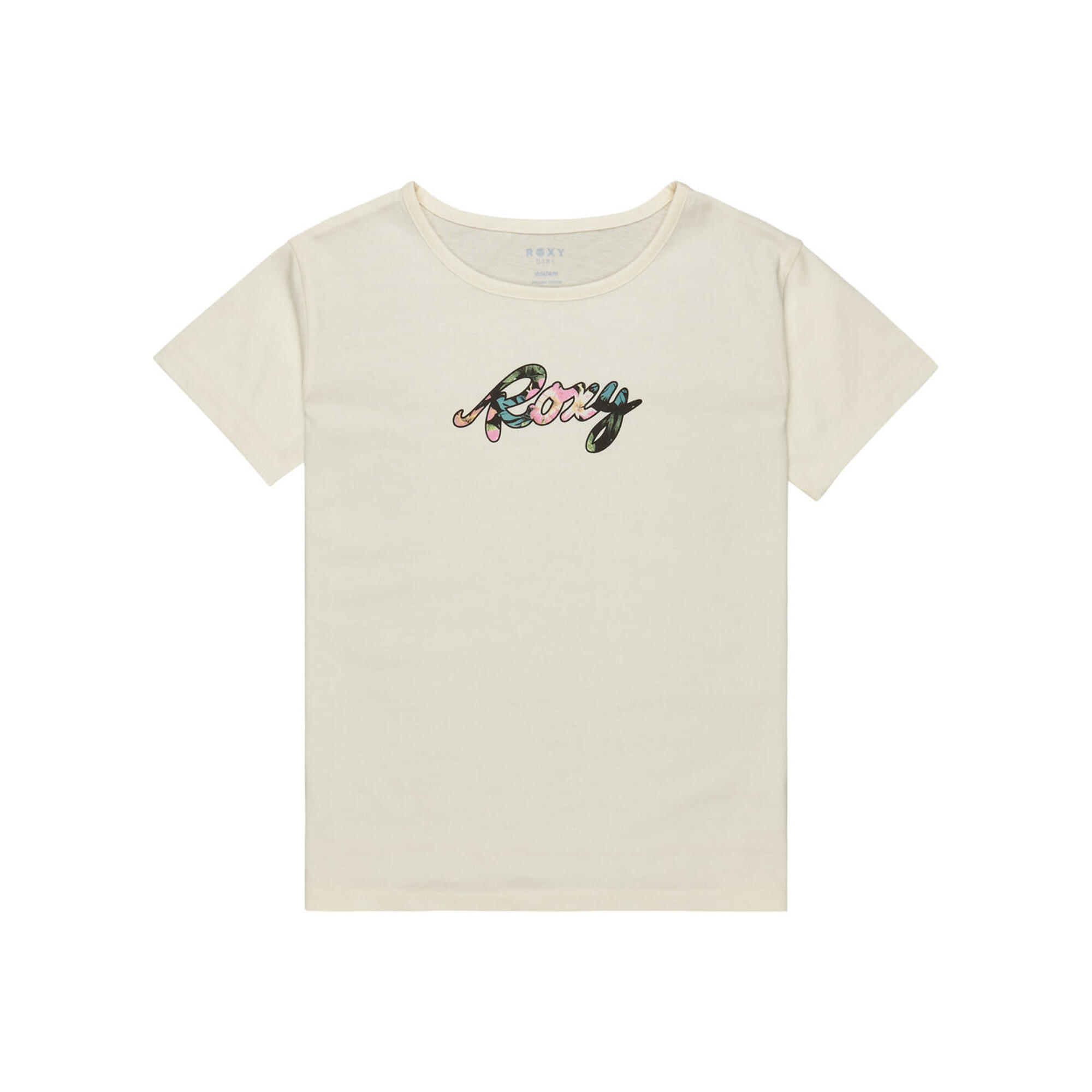 Roxy - T-shirt À Manches Courtes Day And Night Blanc Fille - T-shirt Manches Courtes - Blanc - 6 À 8 Ans - Decathlon