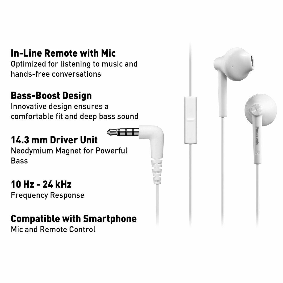 Auriculares con Micrófono Panasonic RP-TCM55E-W Alámbrico 4/4