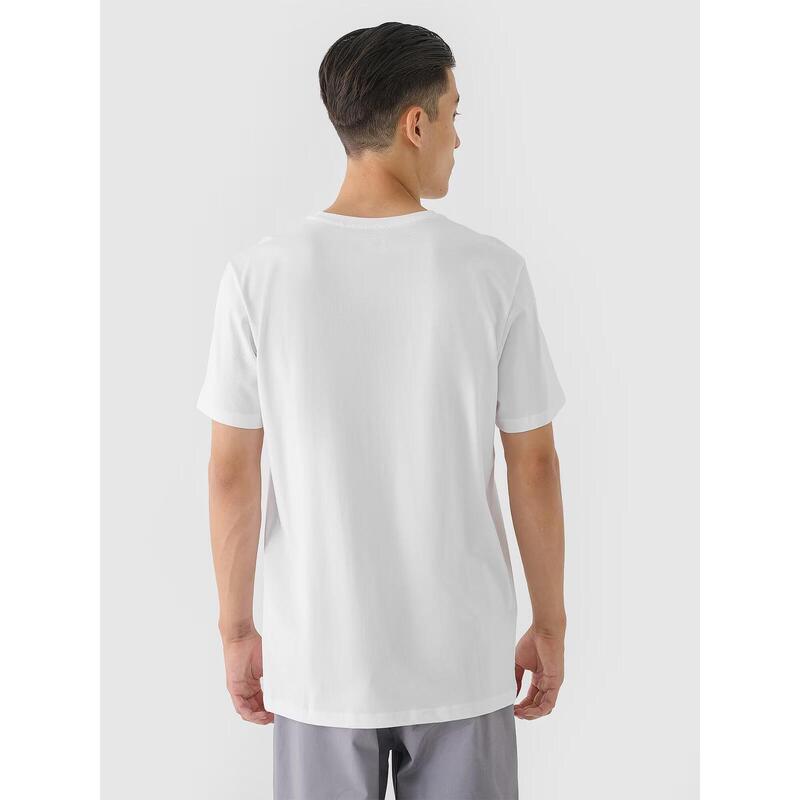 Tricou regular bărbați 2965 cu imprimeu Sportswear - alb, L
