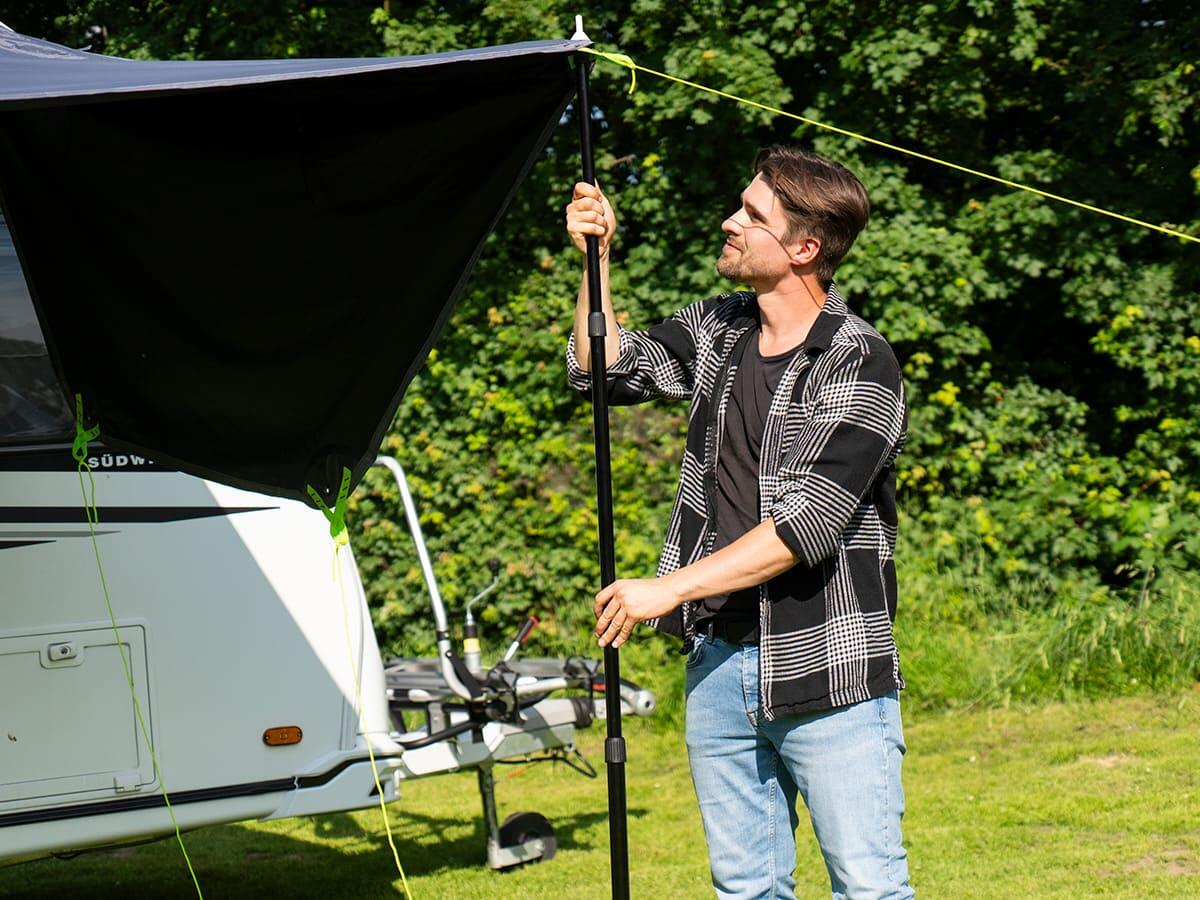 Store Dépliable Camping ENVA Auvent Camping 3x2.4m - Protection Soleil Et Pluie Pour Camping-car Et Caravane Protection Extérieure Véhicule