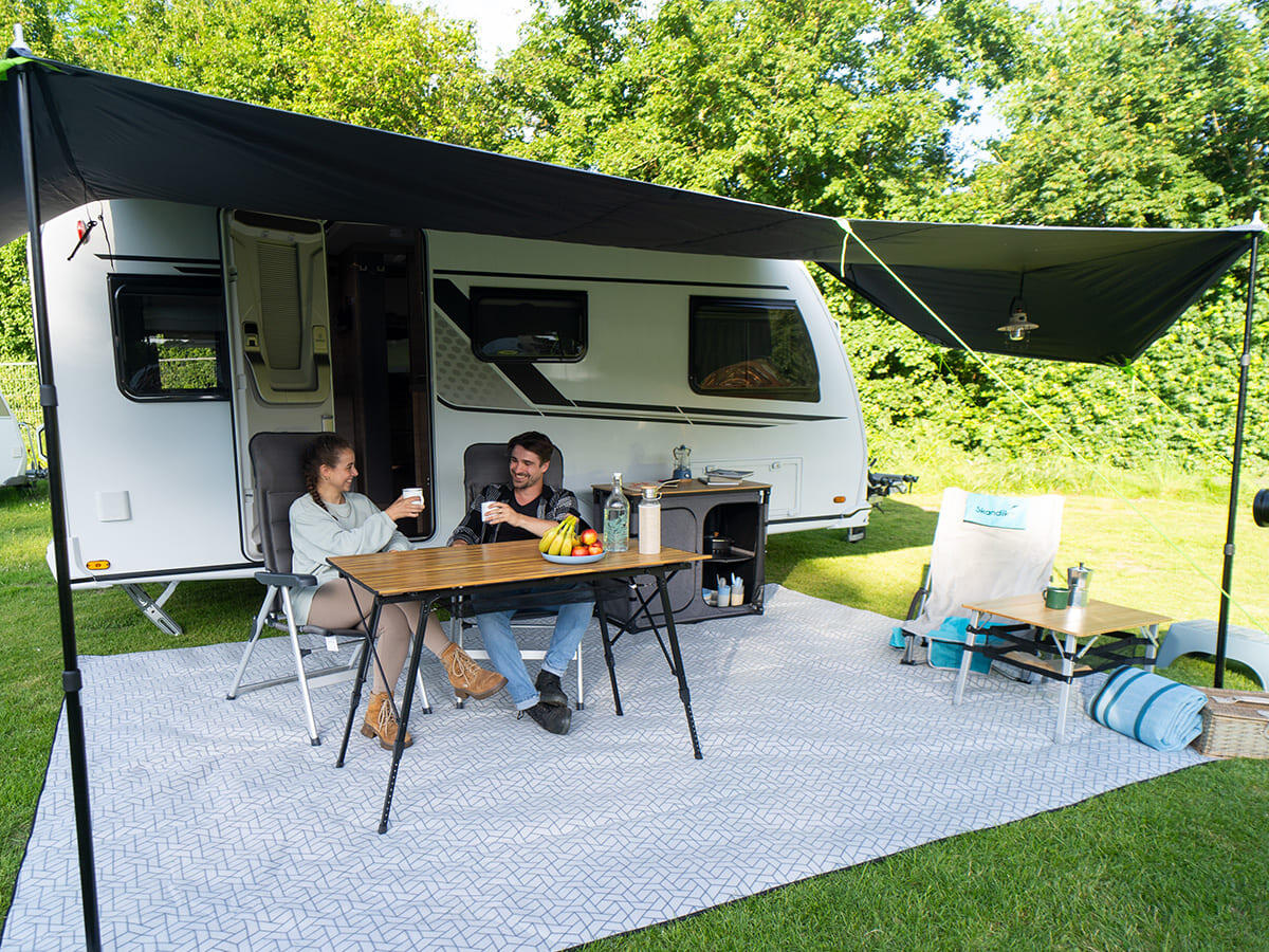 Your GEAR Scilla TC Caravan Tarp - Voile D`ombrage Pour Caravane 400 X 250 Cm, Toit, Auvent Solaire, Autocaravane
