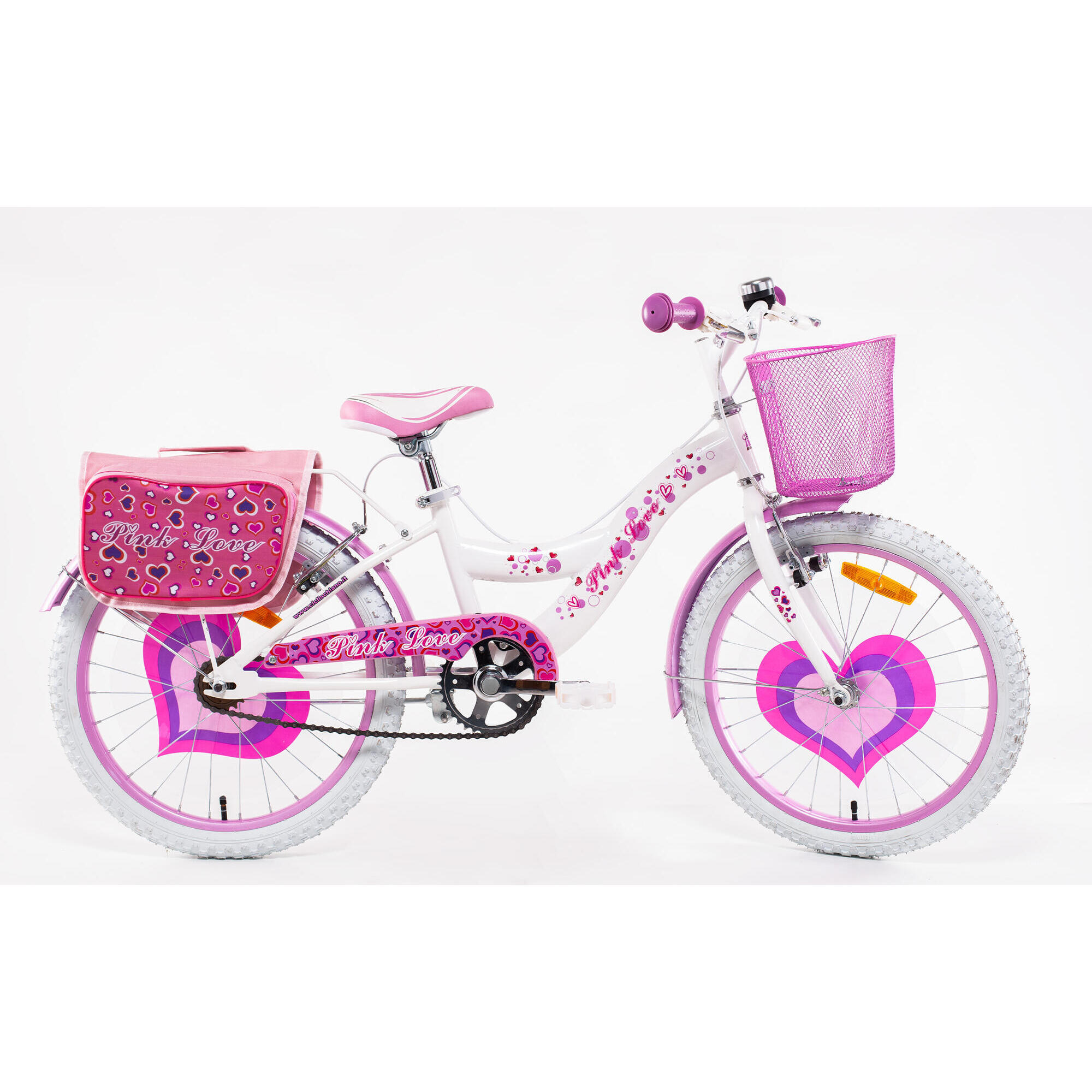 Rower dziewczęcy SCH Pink Love 20” z akcesoriami