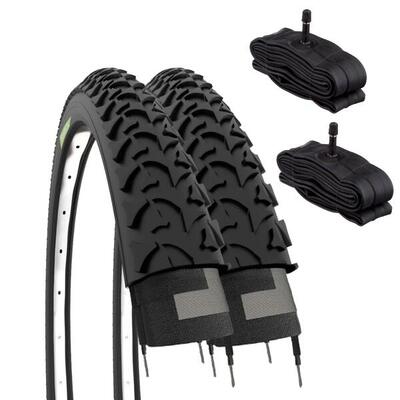 2 copertoni 20x1.75 (47-406)+ camere pneumatici tassellati 20 x 1.75 bambino EV