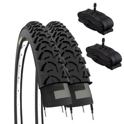 2 banden 20x1.75 (47-406)+binnenbanden, fietsbanden noppen 20 x 1.75 kind EV