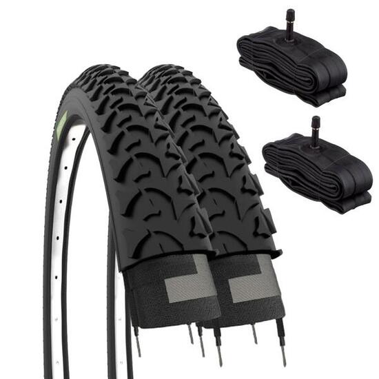 2 copertoni 20x1.75 (47-406)+ camere pneumatici tassellati 20 x 1.75 bambino EV