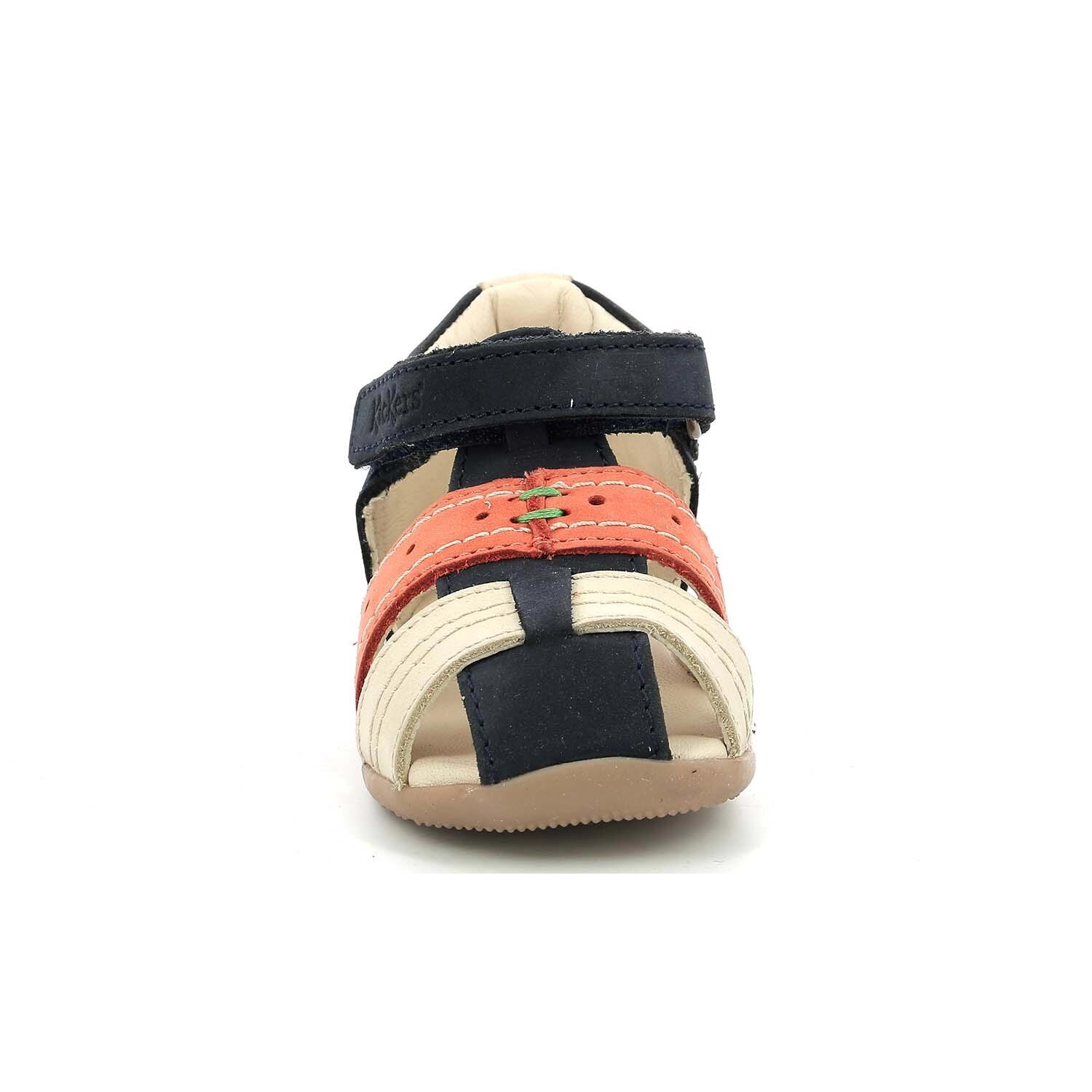 Sandały dziecięce Kickers BIGBAZAR-2 MARINE BEIGE ORANGE 3/4