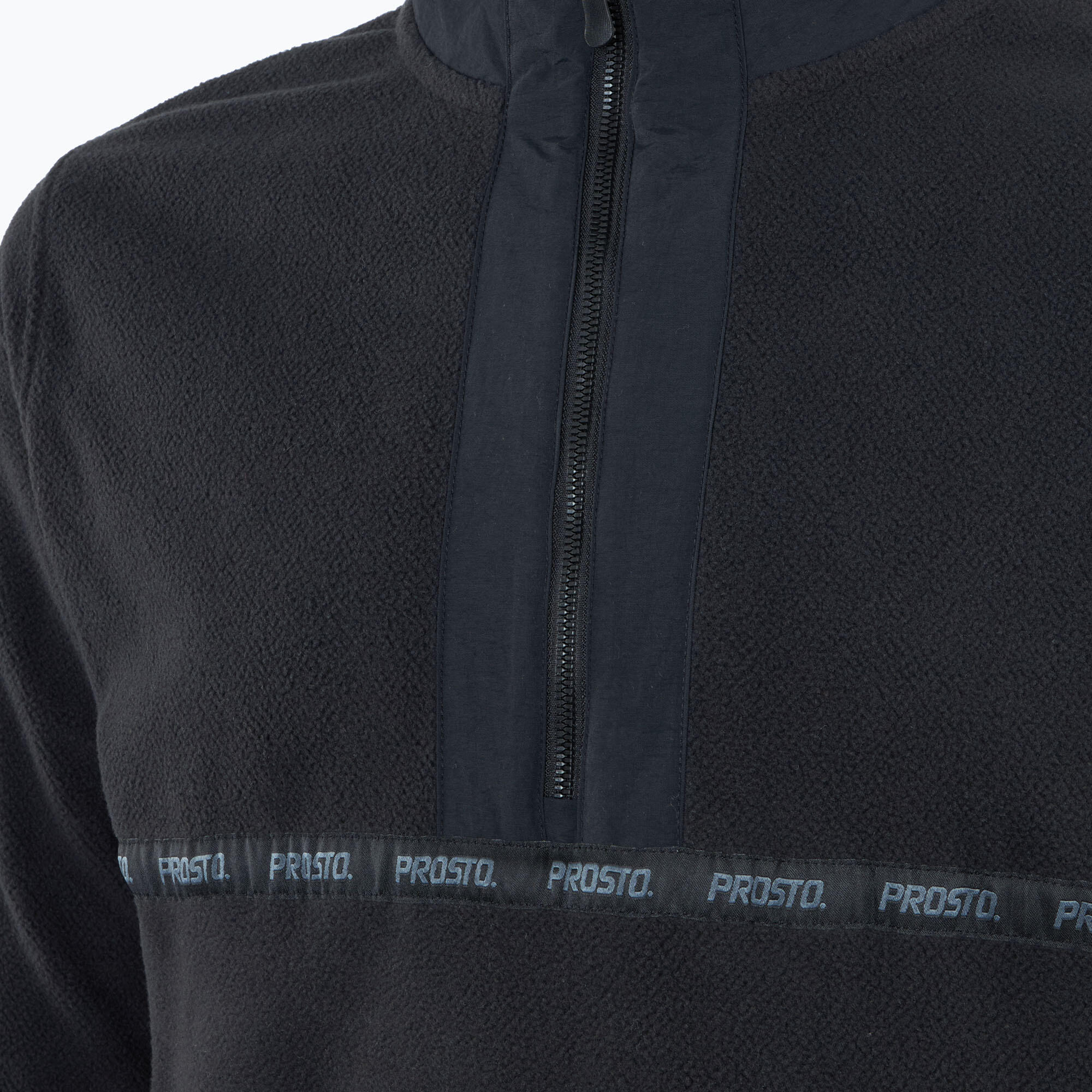 Bluza męska PROSTO Half Zip Fleece Nero 3/5