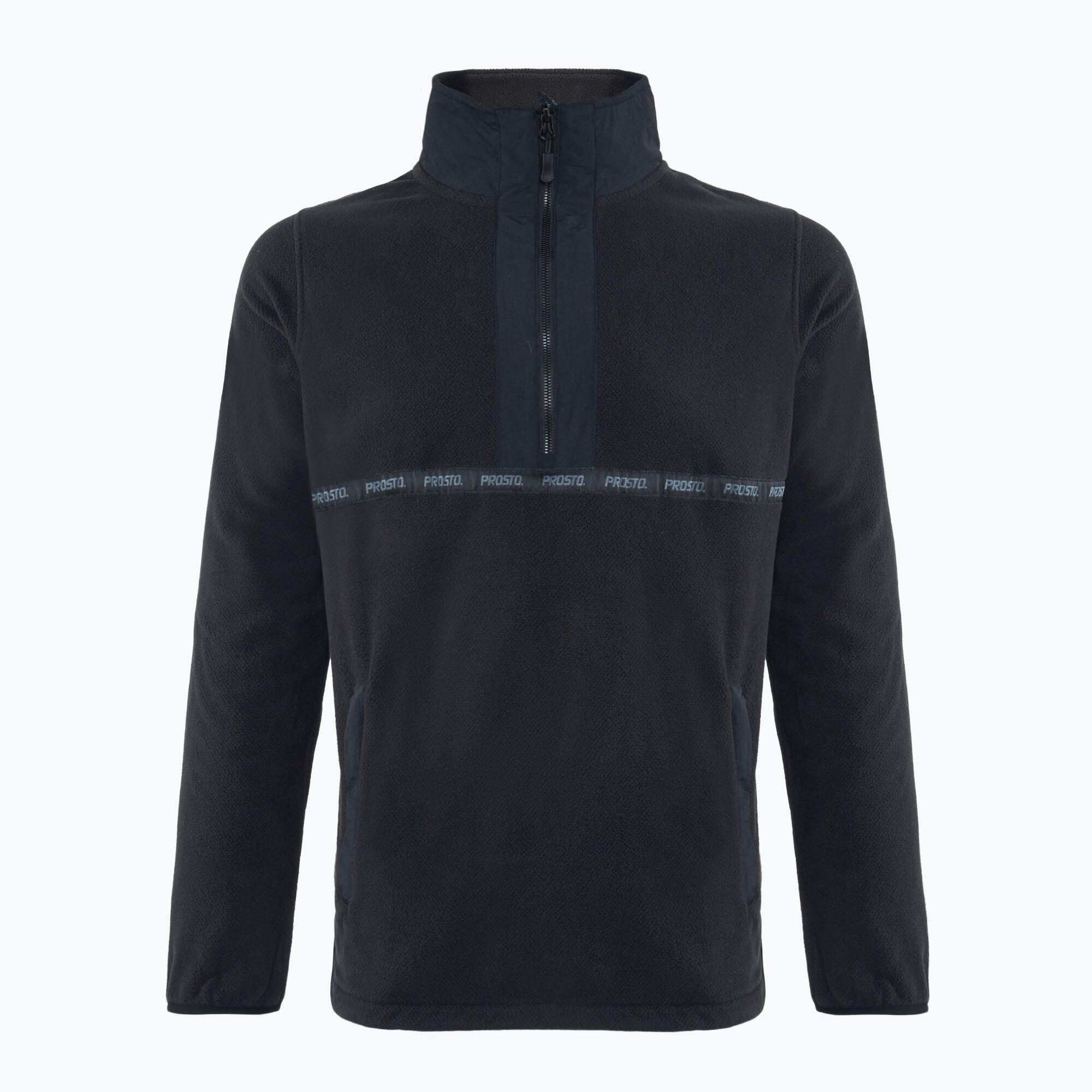Bluza męska PROSTO Half Zip Fleece Nero 5/5