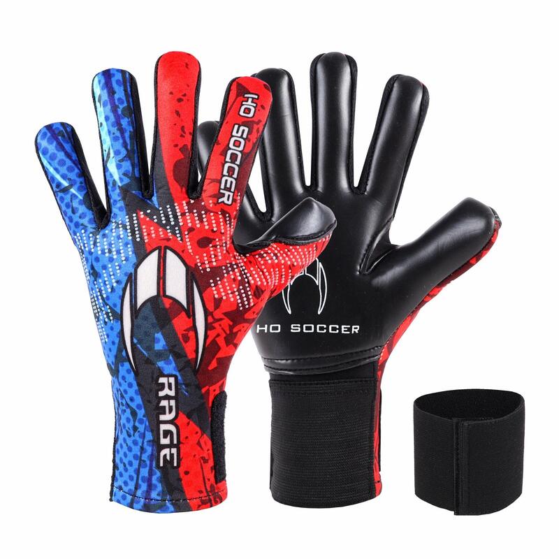 Voetbalkeeperhandschoenen Rage Plus Electric Red Blue