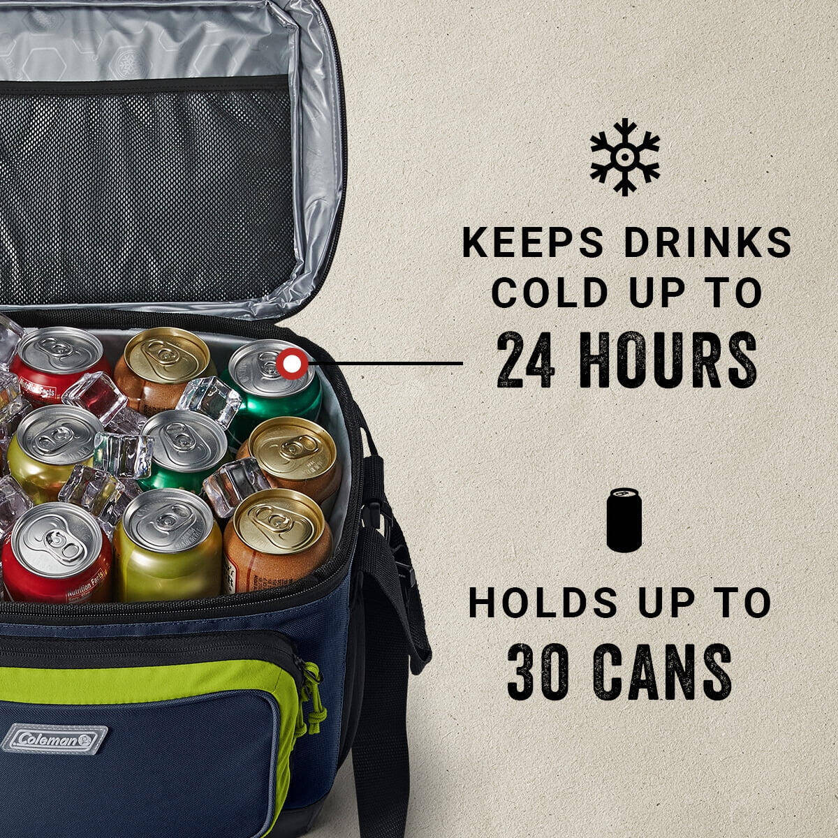 XPAND 30-Can Soft Cooler, Insulation up to 24 hours Insulated Cool Bag -  2