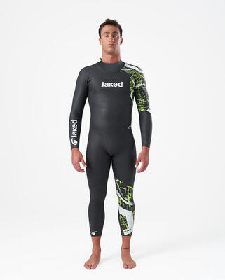 muta verde e bianco da uomo in mat. sintetico da nuoto e triathlon