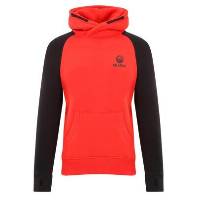 Bluza Męska Wędkarska Z Kapturem Guru Hoodie Red Black