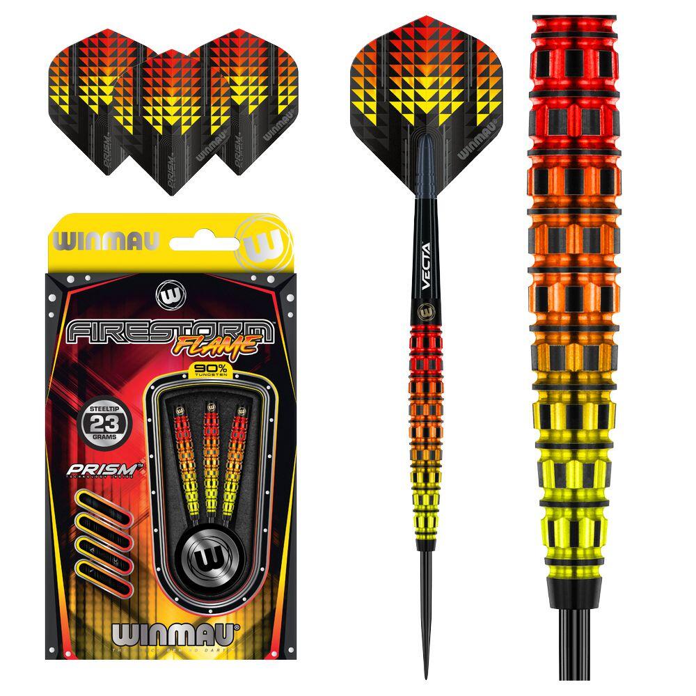 WINMAU Sada steel šipek Firestorm Flame Tapered
