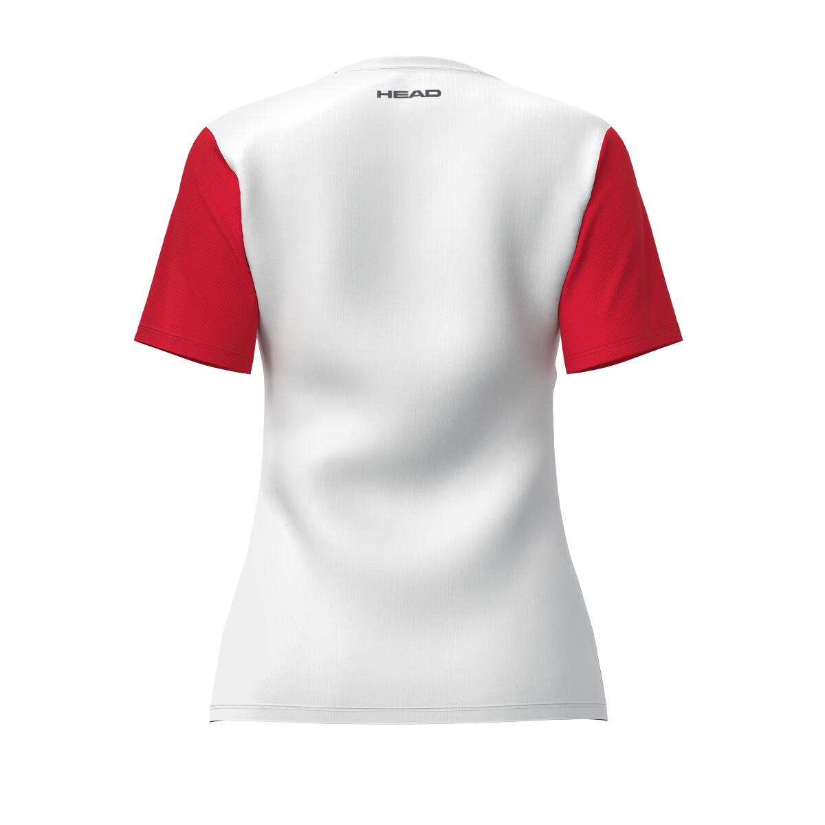 Club 25 Tech T-Shirt Damen Rot/Weiss 2/3