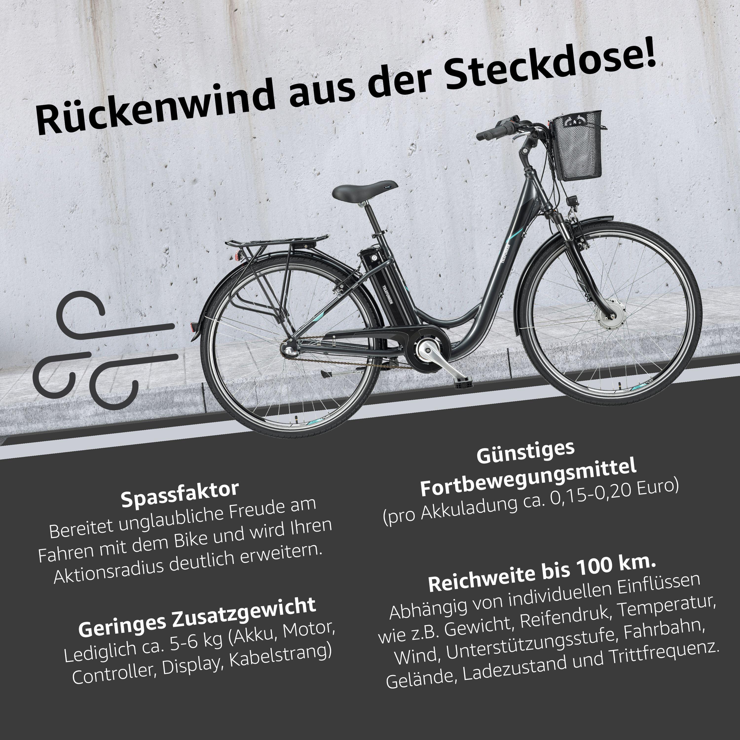 E-Bike RC830 28 Zoll 3-Gang Pedelec City Elektrofahrrad Herren Damen grau 7/7