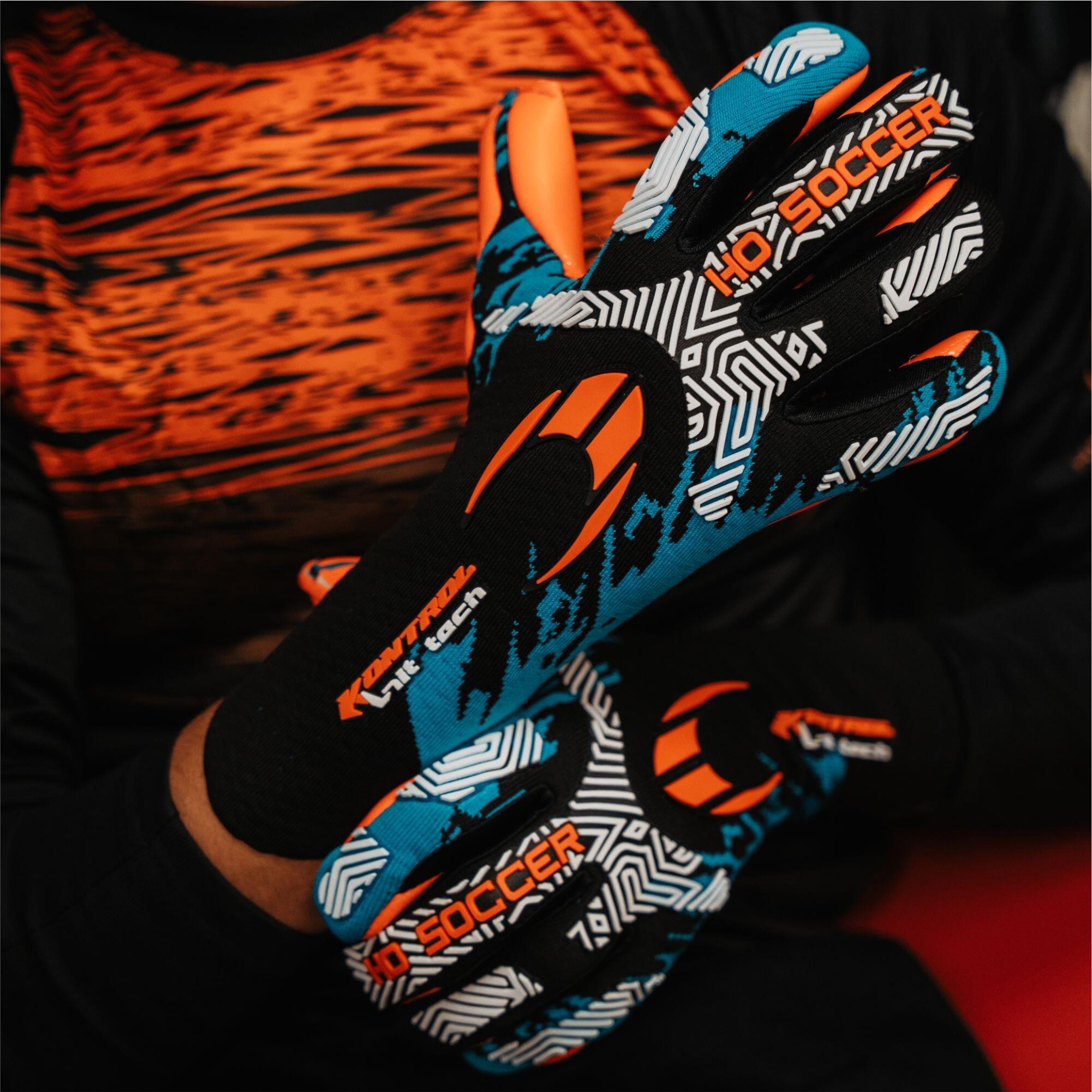 Guanti da portiere Ho Soccer Kontrol Knit Tech II Arancione per Adulti 5/7